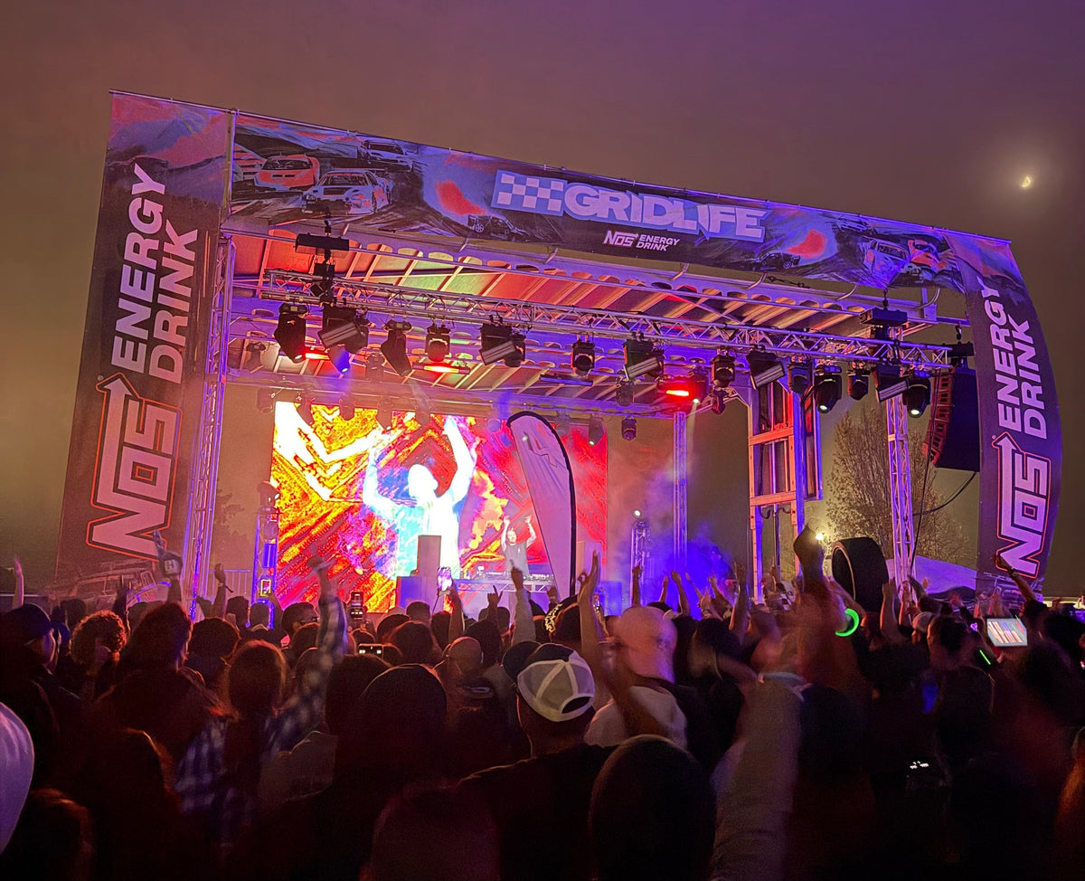 Dillon Francis performs on the main stage at GridLife Laguna Festival 2026 to close out the weekend of motorsprots and music.